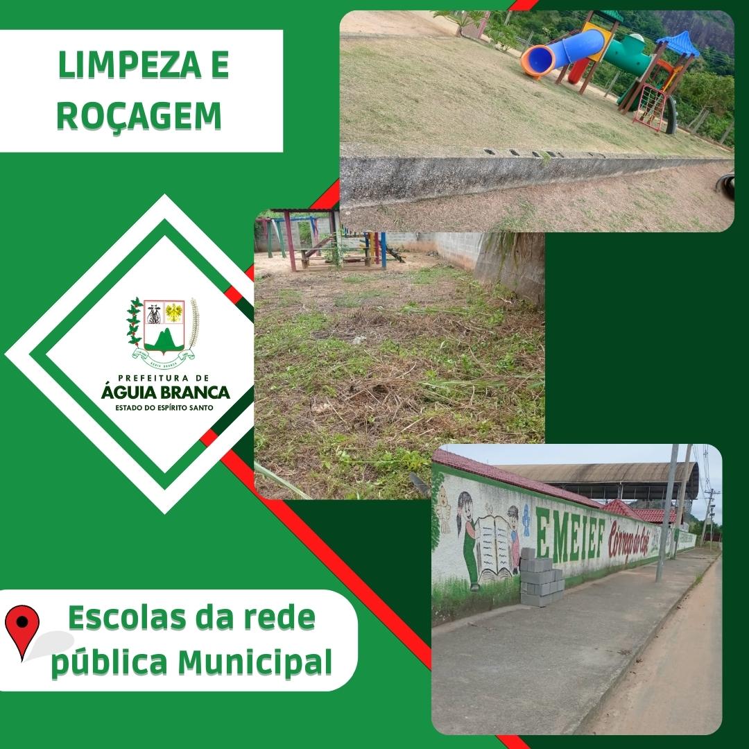 Limpeza e Roçagem nos patios das Escolas da rede pública municipal