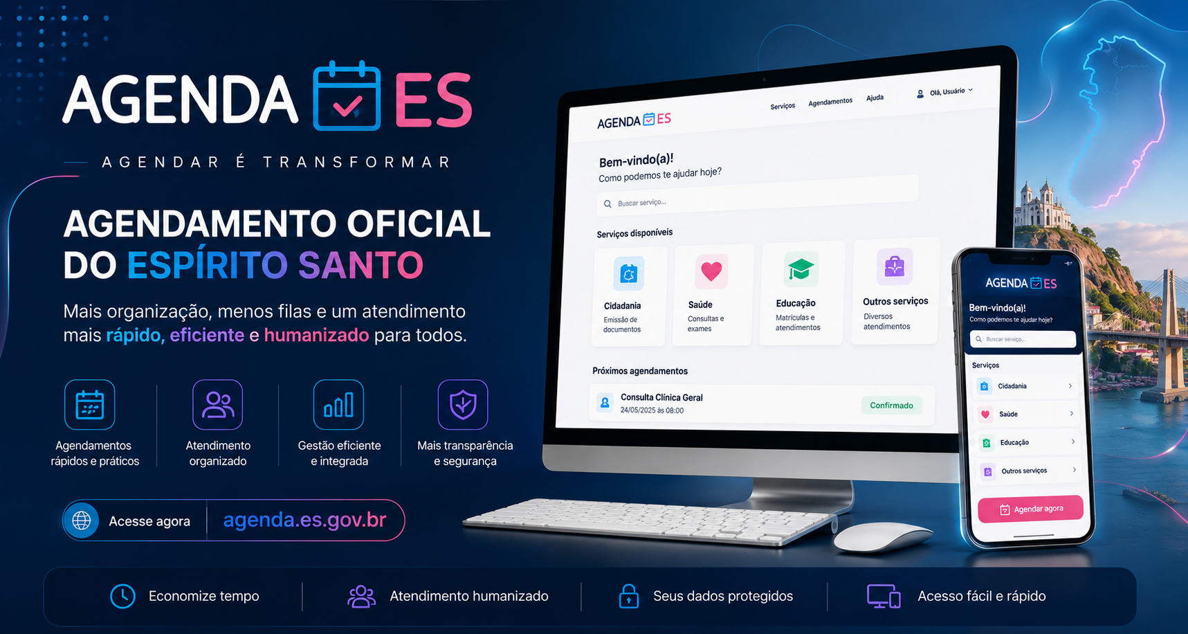 Foto da notícia: Novo sistema de agendamento para o cidadão aguiabranquense 