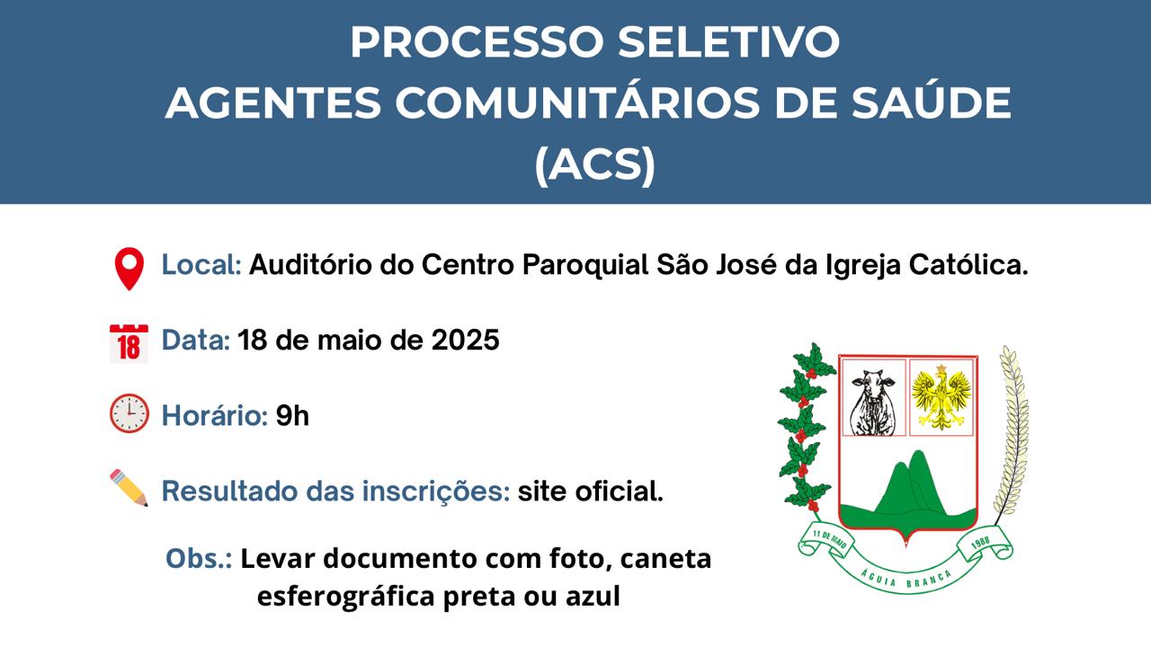 Foto da notícia: Resultado das Inscrições Processo seletivo ACS: Local e Horário da Prova